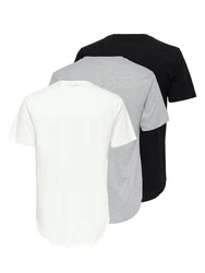 Only & Sons T-Shirt Matt graumeliert/schwarz/wei