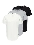 Only & Sons T-Shirt Matt graumeliert/schwarz/wei