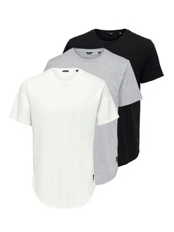 Only & Sons T-Shirt Matt graumeliert/schwarz/wei Only & Sons T-Shirt Matt graumeliert/schwarz/wei