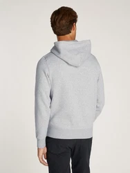 Tommy Hilfiger Sweatshirt Flag Logo Hoody Grau/Hellgrau