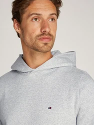 Tommy Hilfiger Sweatshirt Flag Logo Hoody Grau/Hellgrau