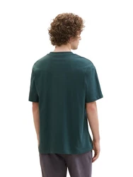 TOM TAILOR Shirt mit Logo Print Grün/Dunkelgrün/Türkis