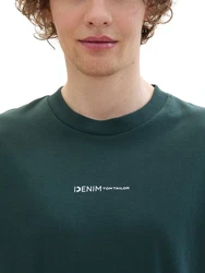TOM TAILOR Shirt mit Logo Print Grün/Dunkelgrün/Türkis