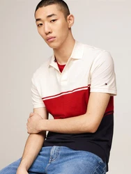 Tommy Hilfiger Poloshirt COLORBLOCK REG POLO rot/schwarz