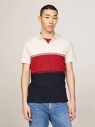 Tommy Hilfiger Poloshirt COLORBLOCK REG POLO rot/schwarz