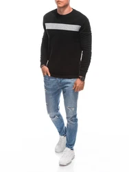 Edoti Sweatshirt Klassisches Sweatshirt für Männer Schwarz