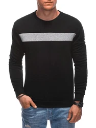 Edoti Sweatshirt Klassisches Sweatshirt für Männer Schwarz