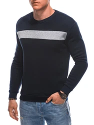 Edoti Sweatshirt Klassisches Sweatshirt für Männer Dunkelblau/Grau/Blau
