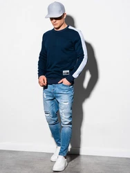 Edoti Herren Sweatshirt Dunkelblau/Hellblau