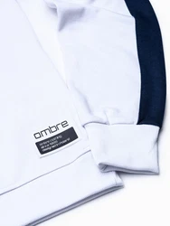 Edoti Herren Sweatshirt Weiß/Creme/Dunkelblau