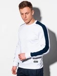 Edoti Herren Sweatshirt Weiß/Creme/Dunkelblau