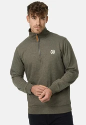 Indicode Strickpullover INCaspar Dunkelgrün/Khaki