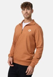 Indicode Strickpullover INCaspar Orange/Braun