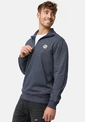 Indicode Strickpullover INCaspar Dunkelblau/Hellblau/Grau