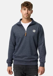 Indicode Strickpullover INCaspar Dunkelblau/Hellblau/Grau