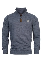 Indicode Strickpullover INCaspar Dunkelblau/Hellblau/Grau