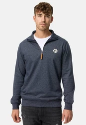 Indicode Strickpullover INCaspar Dunkelblau/Hellblau/Grau