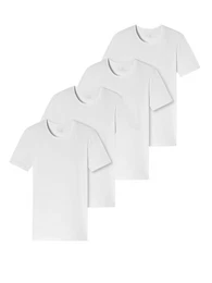 T-Shirt 95/5 Organic Cotton (4-tlg) unterziehshirt unterhemd kurzarm