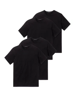 Schiesser T-Shirt American Shirt Schwarz/Dunkelgrau/Dunkelblau