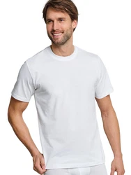 Schiesser T-Shirt American Shirt Weiß/Dunkelblau