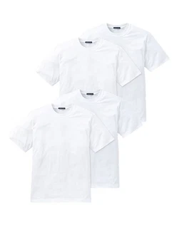 Schiesser T-Shirt American Shirt Weiß/Dunkelblau