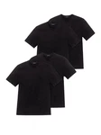 Schiesser T-Shirt American Shirt 4-tlg Schwarz/Dunkelgrau