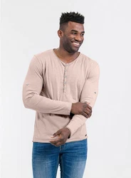 Key Largo Henleyshirt Ginger Basic Ginger (MLS00038)