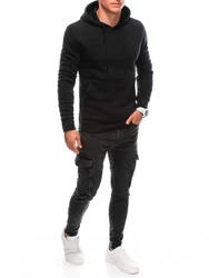 Edoti Hoodie EM-SSNZ-22FW-018 Schwarz/Dunkelgrau