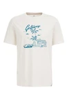 WE Fashion T-Shirt Creme/Braun/Türkis