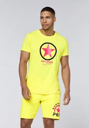 Chiemsee Print-Shirt T-Shirt mit Frontprint (1) Gelb/Neonfarben