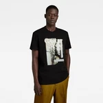 G-STAR HQ Print Shirt Schwarz/Grün/Rot