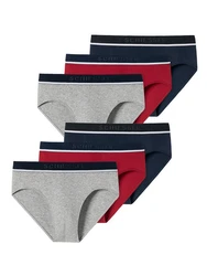 Schiesser Slip 95/5 Organic Cotton (6-St) Dunkelblau/Rot/Grau/Dunkelrot