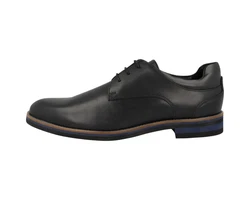 GORDON & BROS Herren Schnürschuh Vince Adigo Schwarz/Hellblau/Dunkelblau