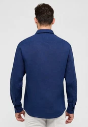 Eterna Langarmhemd MODERN FIT EASY IRON Dunkelblau/Blau/Hellblau