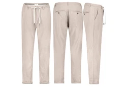 Eight2Nine Chinos Herren Leinen Hose Khaki/Beige