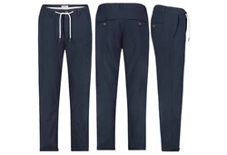 Eight2Nine Chinos Herren Leinen Hose Dunkelblau/Blau/Hellblau