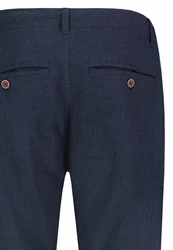 Eight2Nine Chinos Herren Leinen Hose Dunkelblau/Blau/Hellblau