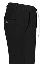 Eight2Nine Chinos Herren Leinen Hose Schwarz/Creme