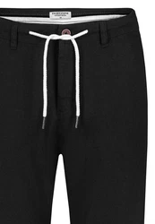 Eight2Nine Chinos Herren Leinen Hose Schwarz/Creme