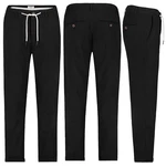 Eight2Nine Chinos Herren Leinen Hose Schwarz/Creme
