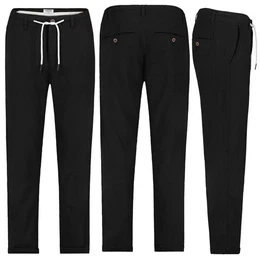 Chinos Herren Leinen Hose Leinenhose Regular Freizeithose Sommer