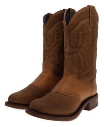 EYAK 14338 Braun Cowboystiefel Rahmengenhte Herren Westernreitstiefel