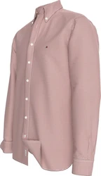 Tommy Hilfiger Langarmhemd NAT. SOFT FLEX GINGHAM RF SHIRT Rosa/Dunkelrot/Rot