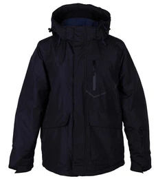 Sakko mit Kapuze Schwarze, geftterte Jacke mit Kapuze L