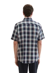 TOM TAILOR Kurzarmhemd Blau/Dunkelblau/Hellblau/Grau