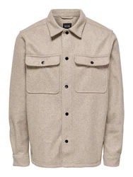 ONLY & SONS Langarmhemd Ash Beige/Khaki