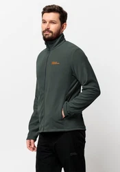 Jack Wolfskin Fleecejacke TAUNUS FZ Dunkelgrün/Braun/Grün
