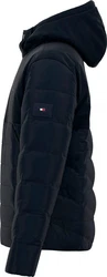 Tommy Hilfiger Steppjacke CL MIXED MEDIA HOODED JACKET Dunkelblau/Blau