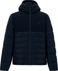 Tommy Hilfiger Steppjacke CL MIXED MEDIA HOODED JACKET Dunkelblau/Blau