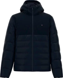 Tommy Hilfiger Steppjacke CL MIXED MEDIA HOODED JACKET Dunkelblau/Blau